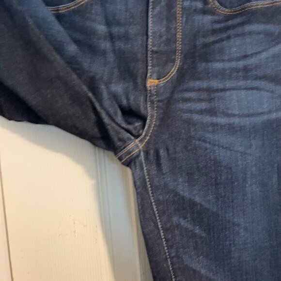 PAIGE Womens Dark Wash Distressed Slim Straight Ankle Mid Rise Jeans Size 25 - Picture 6 of 7